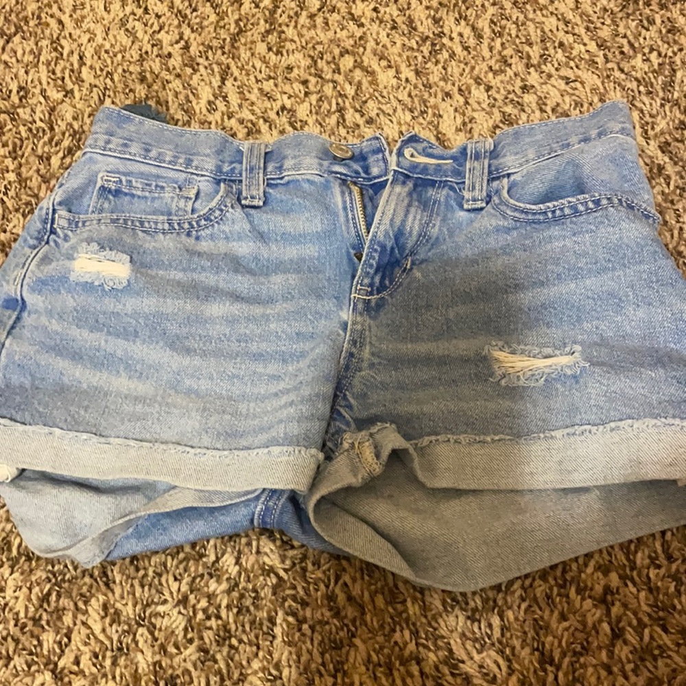 old navy light blue jean shorts